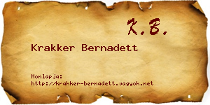 Krakker Bernadett névjegykártya